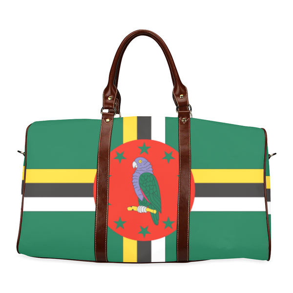 Dominica flag Waterproof Travel Bag/Small (Model 1639) - kdb solution