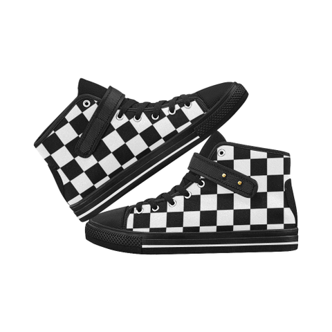 Checkered Aquila Strap Men's Shoes (Model 1202) - kdb solution
