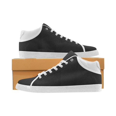 Black and White Men's Chukkas Canvas Shoes (Model 003) - kdb solution