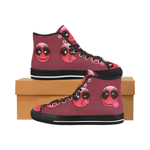 Women's Dead Pool Emoji High Top Canvas Shoes [product_title]#039;s - kdb solution