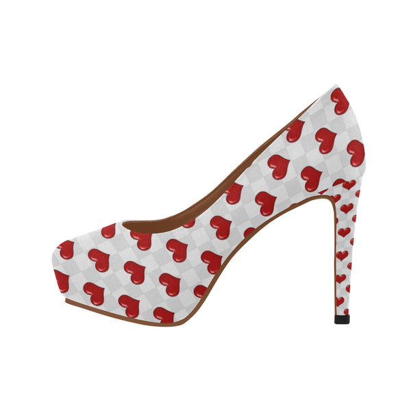 Dominique Red hearts Women's High Heels (Model 044) - kdb solution