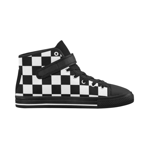 Checkered Aquila Strap Men's Shoes (Model 1202) - kdb solution