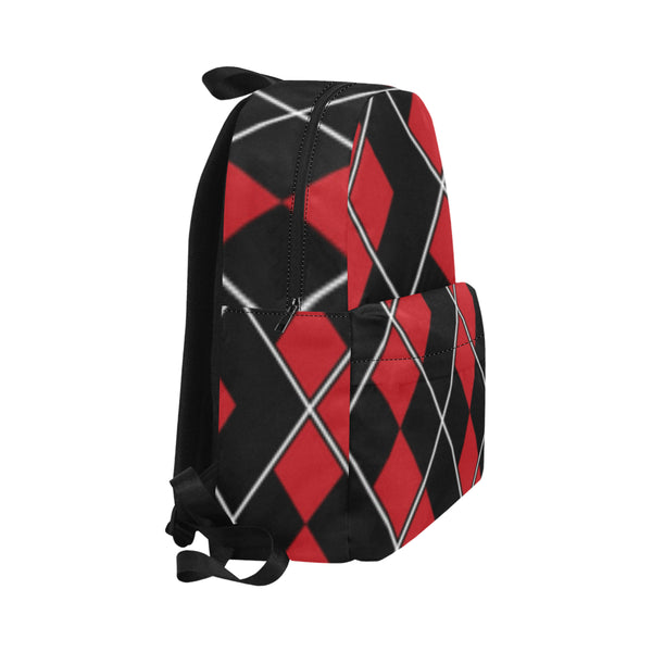 Red and black Diamonds Unisex Classic Backpack (Model 1673) - kdb solution
