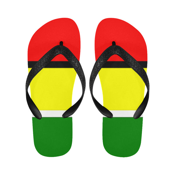 Red Yellow and Green Flip Flops for Men/Women (Model 040) - kdb solution