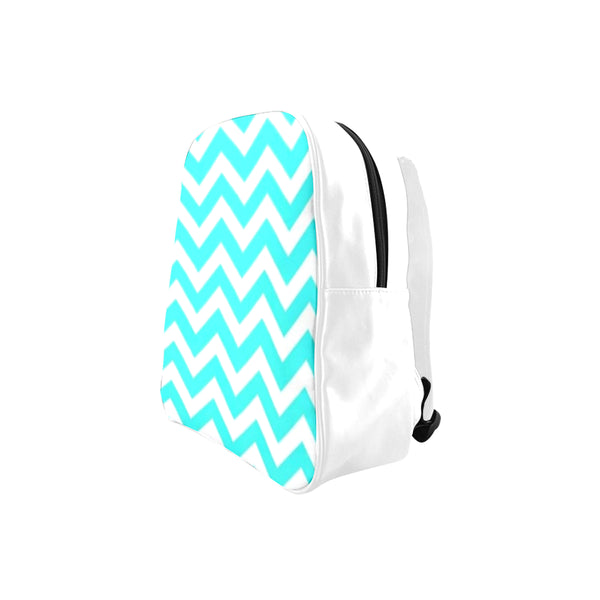 blue and white School Backpack (Model 1601)(Medium) - kdb solution