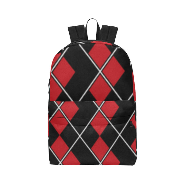 Red and black Diamonds Unisex Classic Backpack (Model 1673) - kdb solution