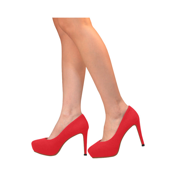 Bright Red Women's High Heels (Model 044) - kdb solution