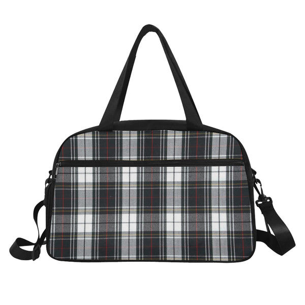 Grey and White Plaid Fitness/Overnight bag (Model 1671) - kdb solution