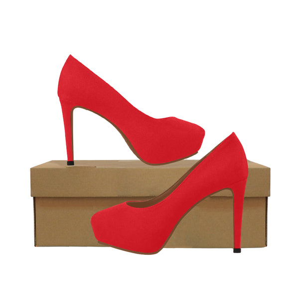 Bright Red Women's High Heels (Model 044) - kdb solution