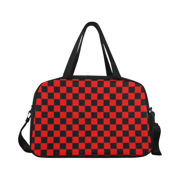Red and Black Checkered Fitness/Overnight bag (Model 1671) - kdb solution