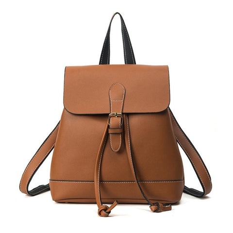 Leather Teenagers Girls Backpacks 4 Colours - kdb solution