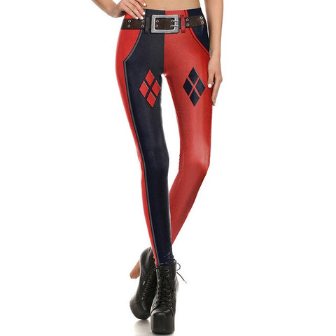 Suicide Squad Harley Quinn Belt Printed leggings - kdb solution