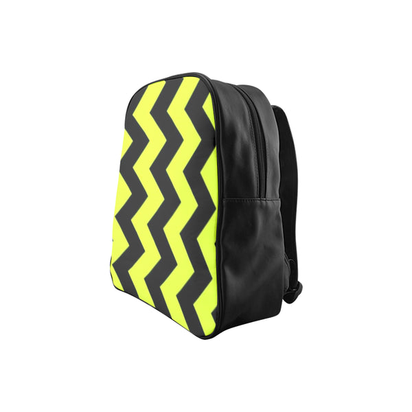 Black and Yellow School Backpack (Model 1601)(Medium) - kdb solution