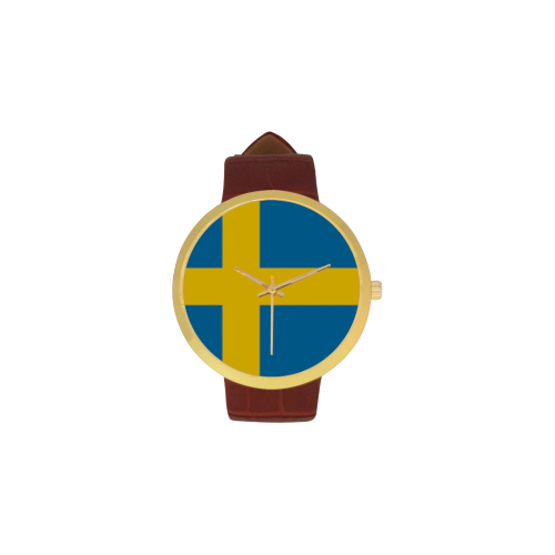 Sweden Women's Golden Leather Strap Watch(Model 212) - kdb solution