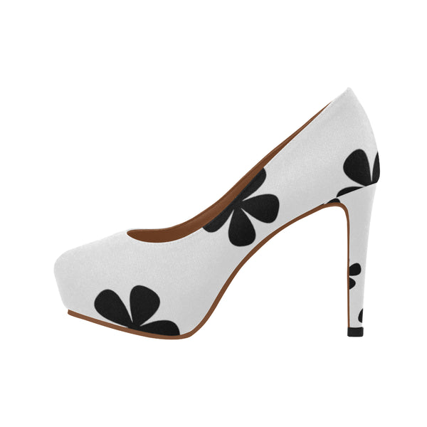Dominique Black and White Women's High Heels (Model 044) - kdb solution