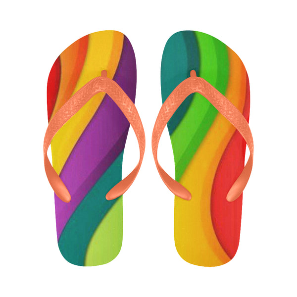 Rainbow Flip Flops for Men/Women (Model 040) - kdb solution