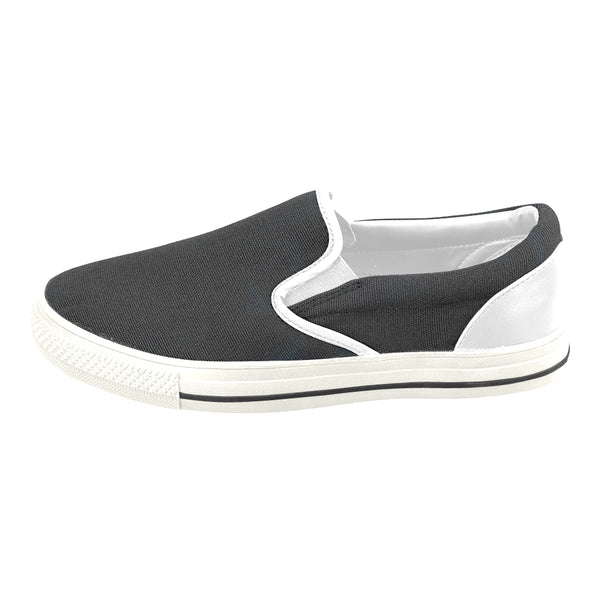 Midnight Blue Men's Slip-on Canvas Shoes (Model 019) - kdb solution