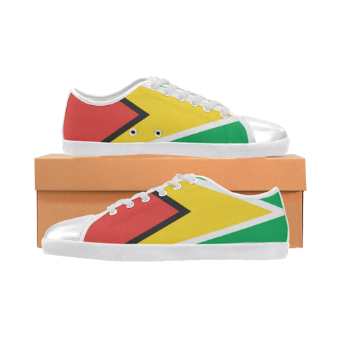 Guyana flag Women's Canvas Shoes (Model 016) - kdb solution