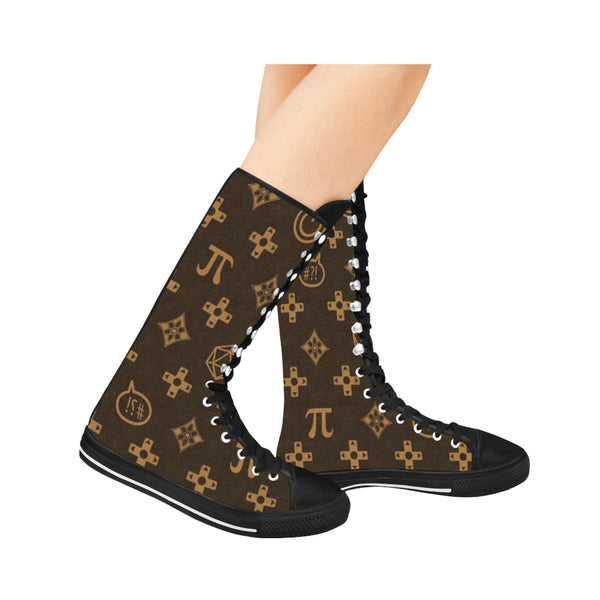 Louis Vuitton Pattern Canvas Long Boots For Women Model 7013H - kdb solution