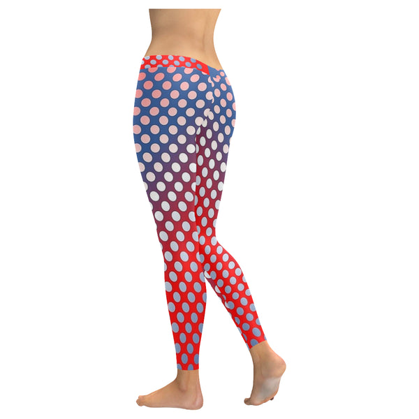 Rainbow Dots Low Rise Leggings (Invisible Stitch) (Model L05) - kdb solution