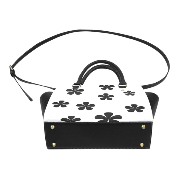 Black and White Pattern Classic Shoulder Handbag (Model 1653) - kdb solution