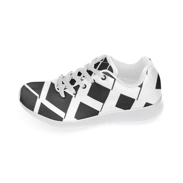 Women Black and White Diamond pattern Running Shoe[product_title]#039;s - kdb solution