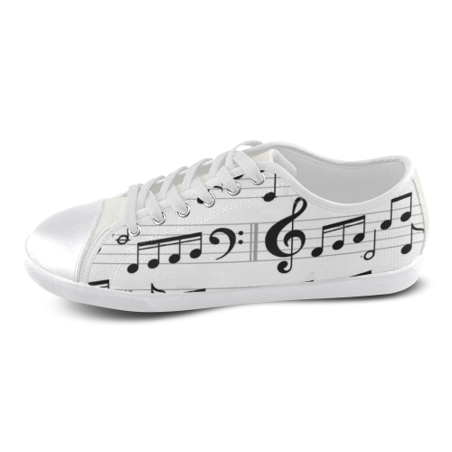 Music Notes Women's Canvas Shoes (Model 016) - kdb solution