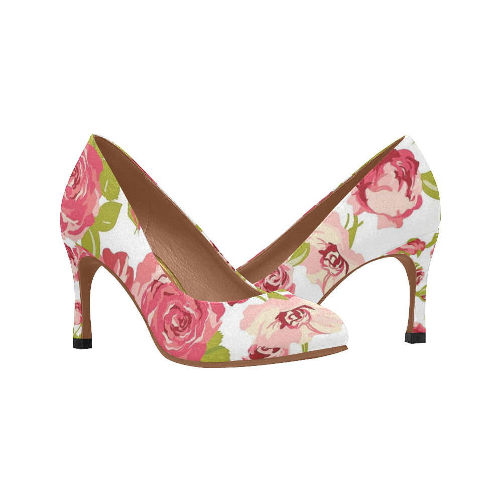 Dominique Collections Pink Flowers Women's High Heels (Model 048) - kdb solution