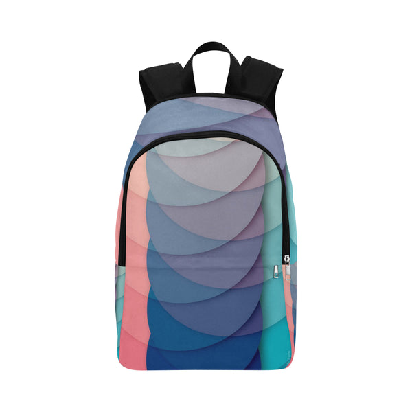 Pink Purple and Blue Fabric Backpack for Adult (Model 1659) - kdb solution