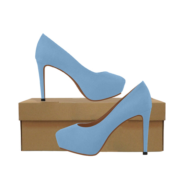 Light Blue Women's High Heels (Model 044) - kdb solution