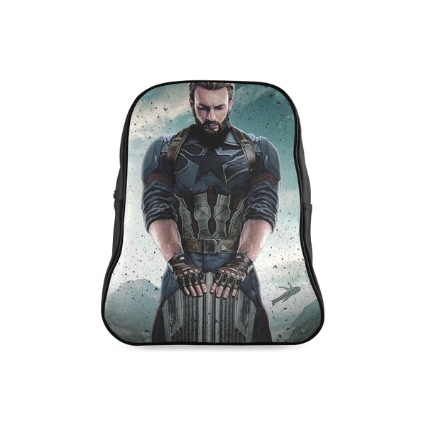 Captain America School Backpack/Large (Model 1601) - kdb solution