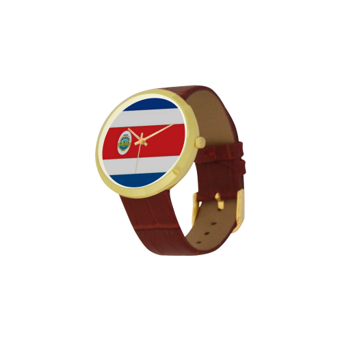 Costa Rica Women's Golden Leather Strap Watch(Model 212) - kdb solution