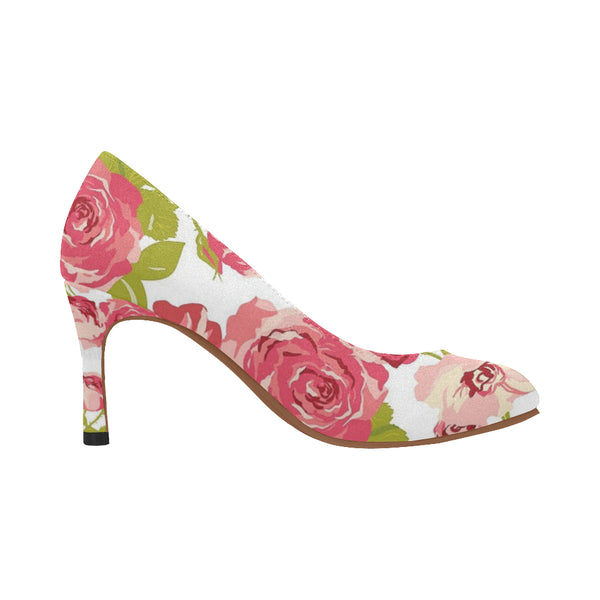 Dominique Collections Pink Flowers Women's High Heels (Model 048) - kdb solution