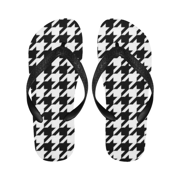 White and black design Flip Flops for Men/Women (Model 040) - kdb solution
