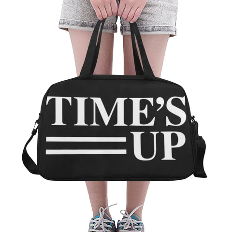 Times up black and white Weekend Travel Bag (Model 1671) - kdb solution