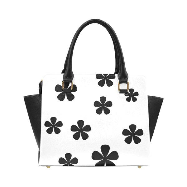Black and White Pattern Classic Shoulder Handbag (Model 1653) - kdb solution