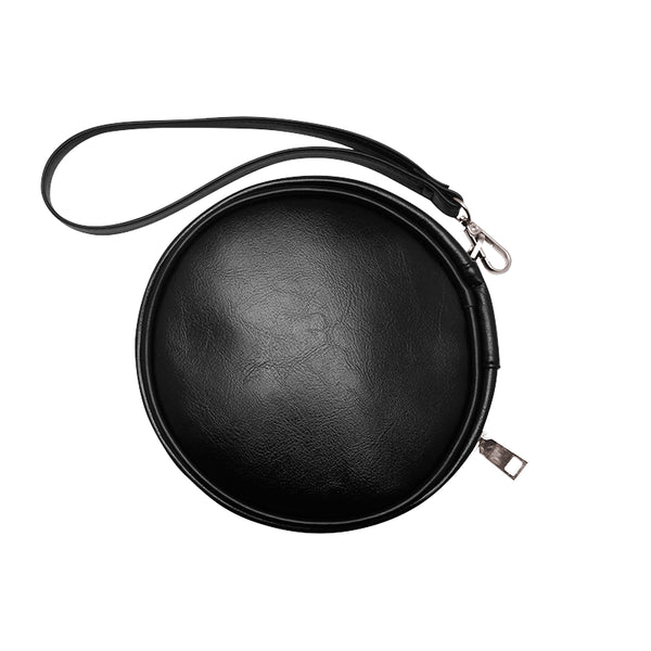 Musical Note Black Round Makeup Bag (Model 1625) - kdb solution