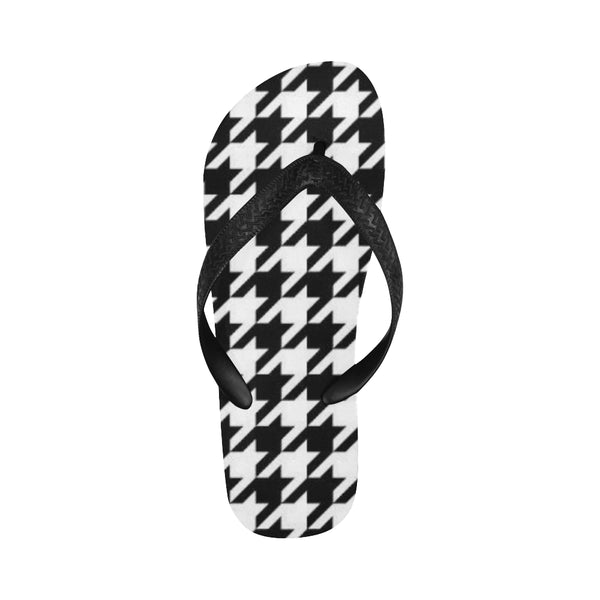White and black design Flip Flops for Men/Women (Model 040) - kdb solution