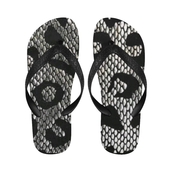 Snake Print Flip Flops for Men/Women (Model 040) - kdb solution