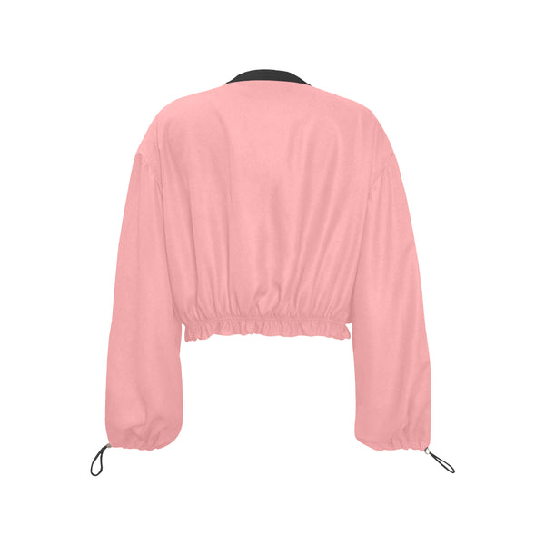 Pink Cropped Chiffon Jacket  (Model H30) - kdb solution
