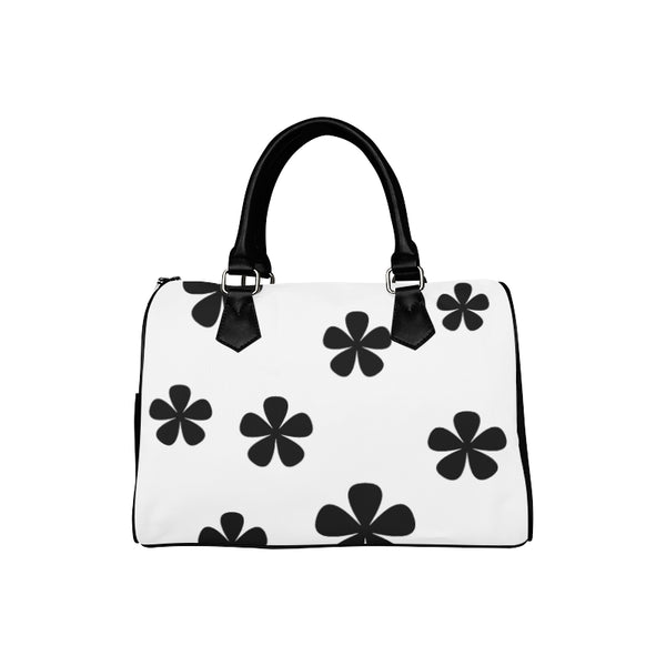 Black and White Pattern Boston Handbag (Model 1621) - kdb solution