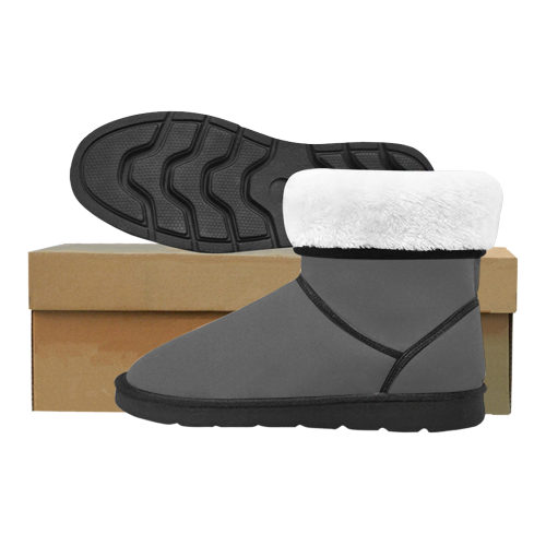 Grey Custom High Top Unisex Snow Boots (Model 047) - kdb solution