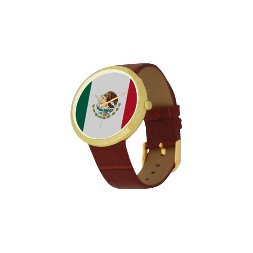 Mexico Women's Golden Leather Strap Watch(Model 212) - kdb solution