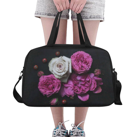Pink Flowers Fitness/Overnight bag (Model 1671) - kdb solution
