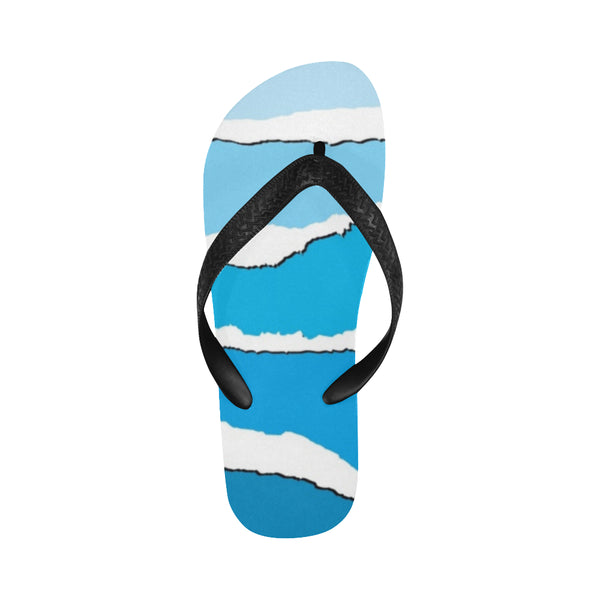 Blue and white Flip Flops for Men/Women (Model 040) - kdb solution