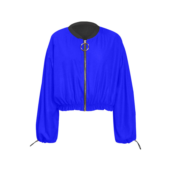 Royal Blue Cropped Chiffon Jacket  (Model H30) - kdb solution