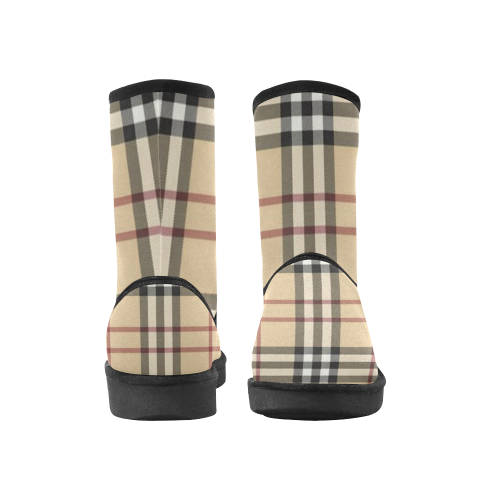 Burberry Pattern Custom High Tip Unisex Snow Boots (Model 047) - kdb solution