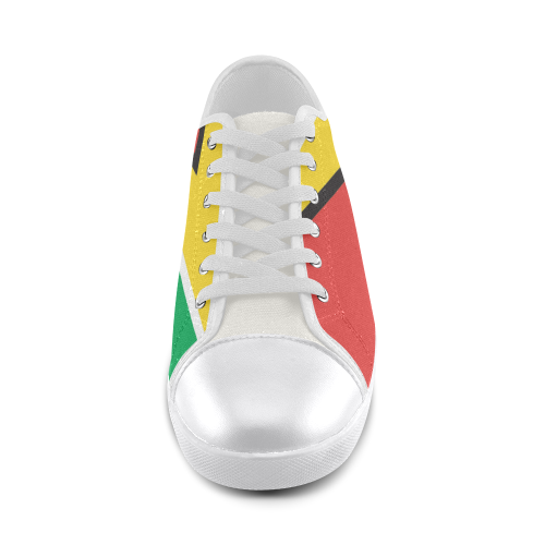 Guyana flag Women's Canvas Shoes (Model 016) - kdb solution