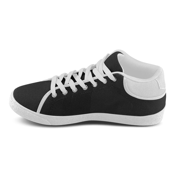 Black and White Men's Chukkas Canvas Shoes (Model 003) - kdb solution
