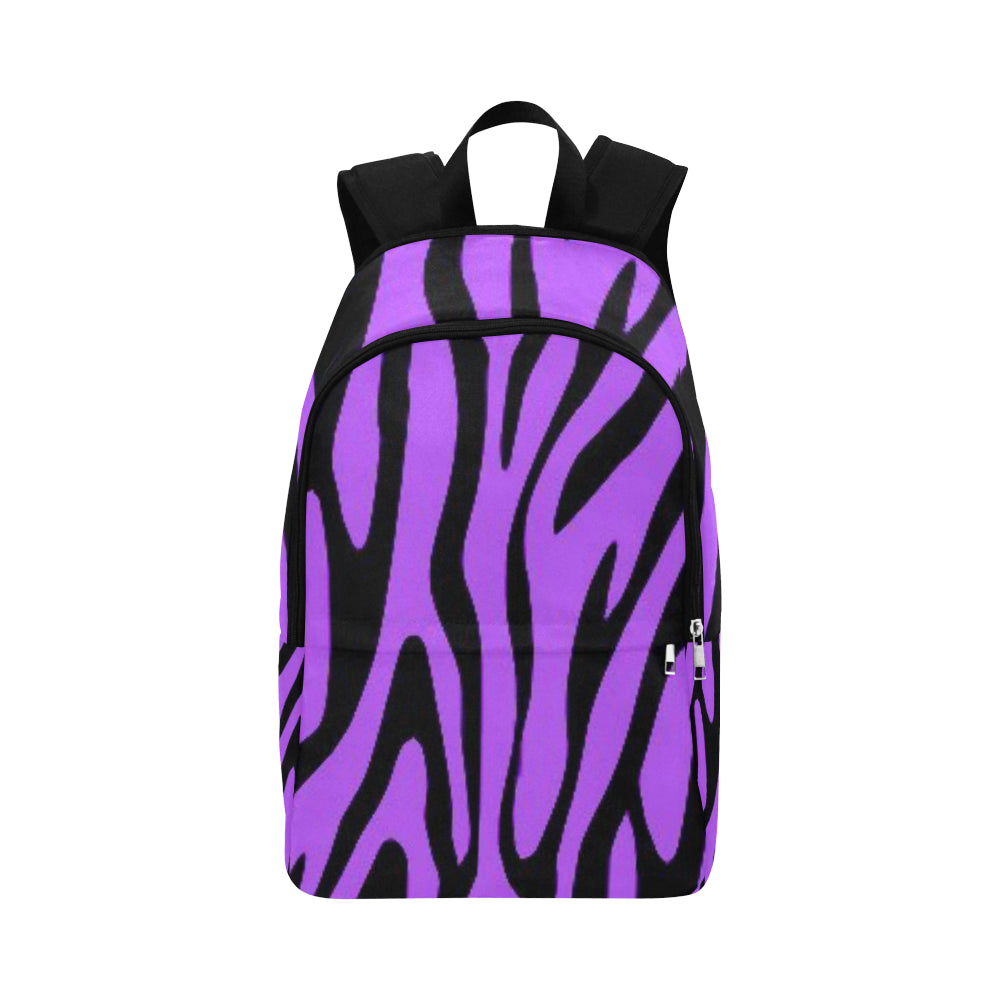 Purple and Black Fabric Backpack for Adult (Model 1659) - kdb solution